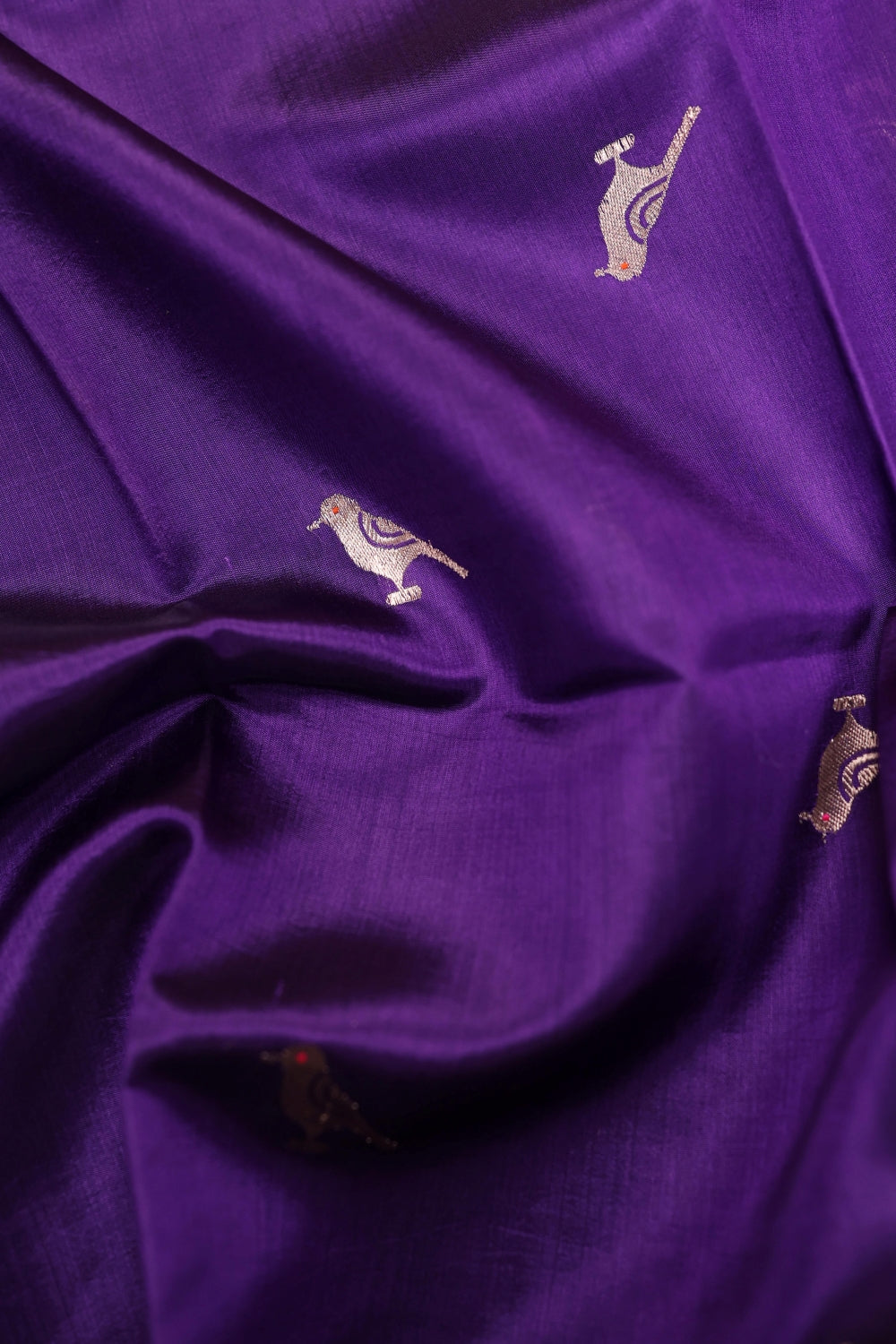 Handwoven Deep Purple Banarasi Katan Silk Suit