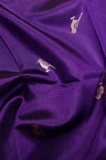 Handwoven Deep Purple Banarasi Katan Silk Suit