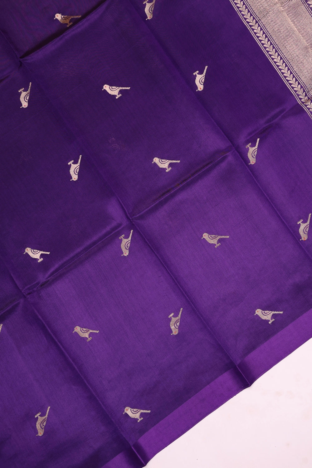 Handwoven Deep Purple Banarasi Katan Silk Suit
