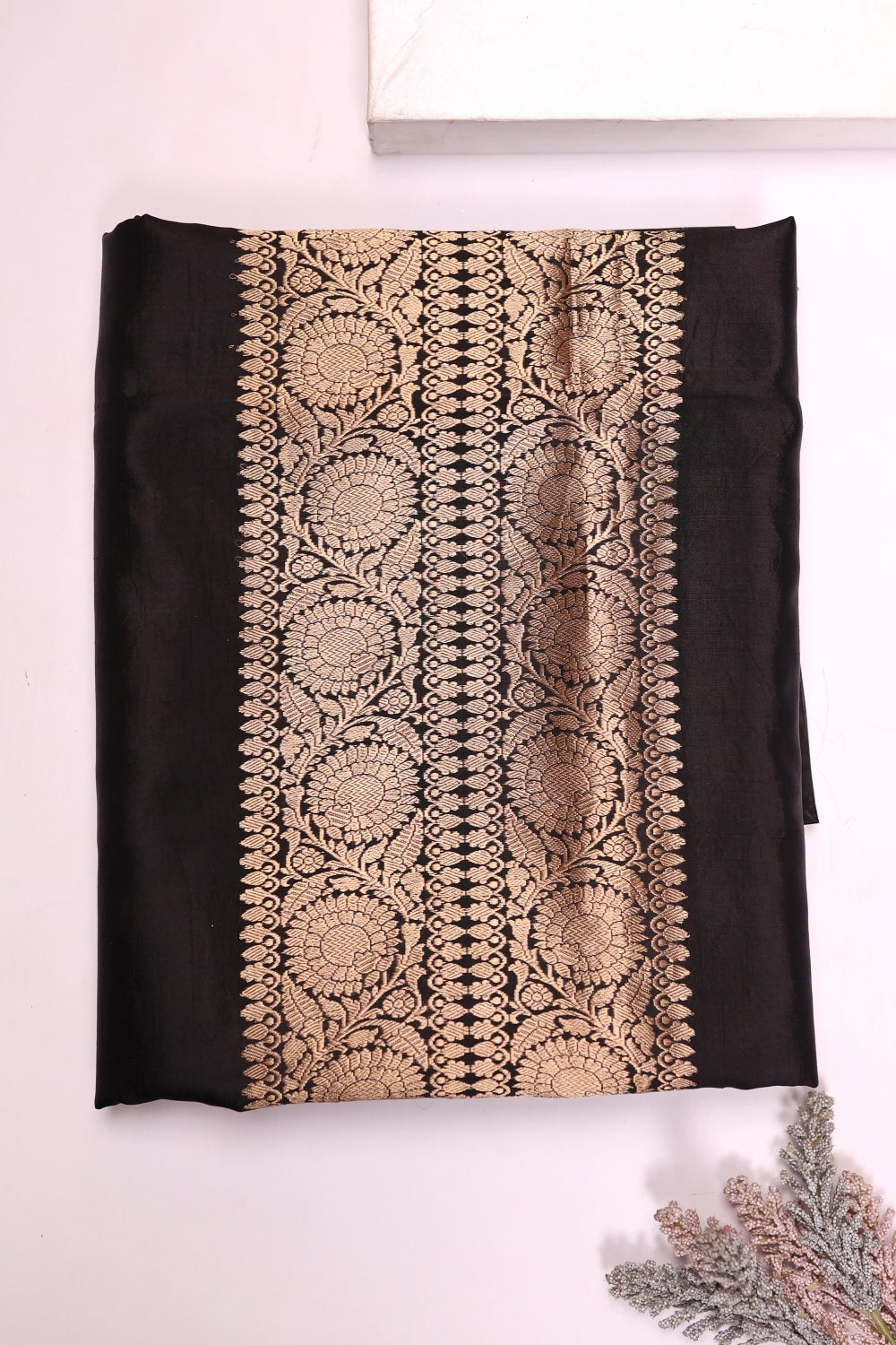 Handwoven Black Banarasi Katan Silk Co - ord Set