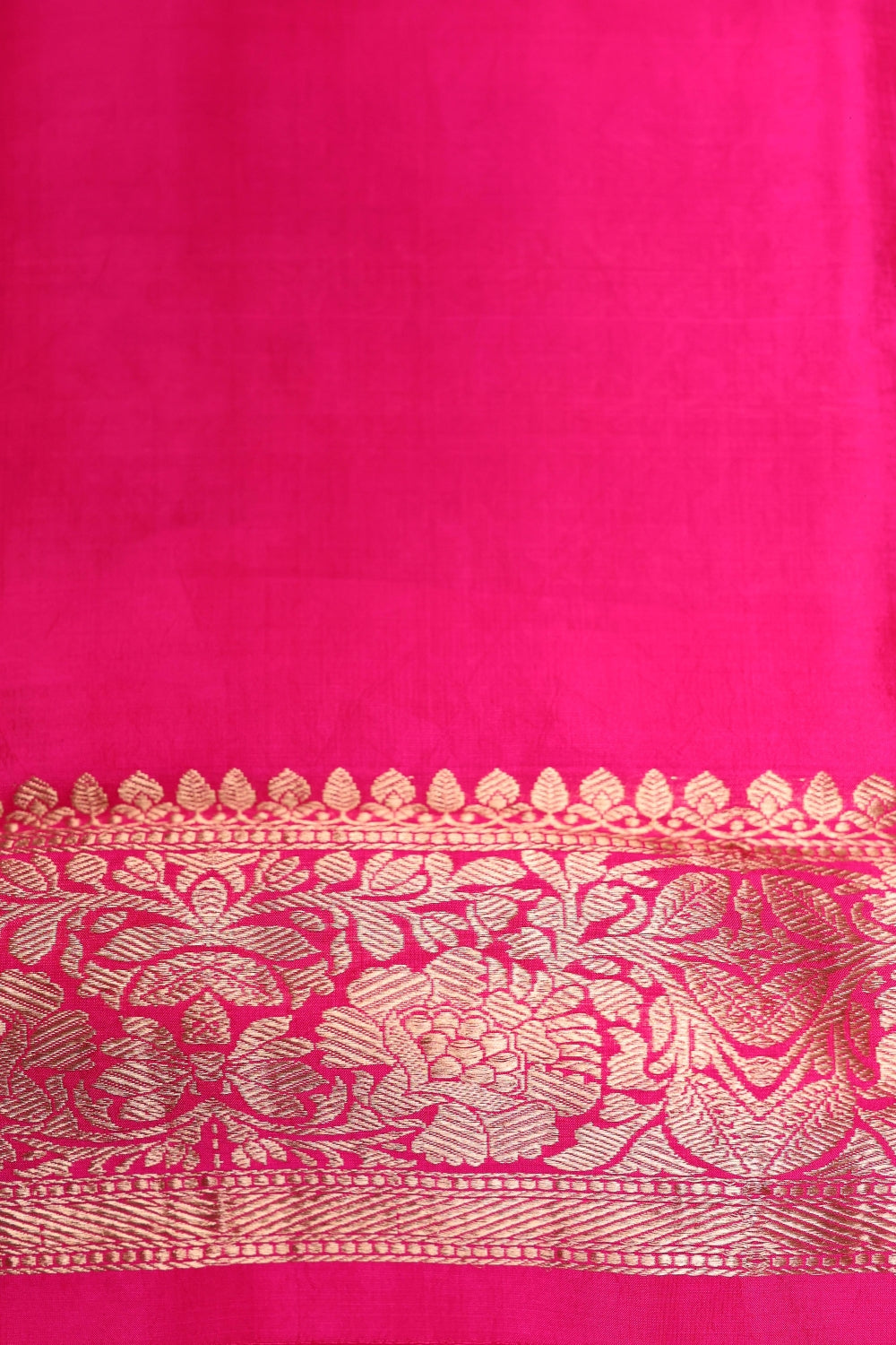 Handwoven Rani Pink Banarasi Katan Silk Co - ord Set