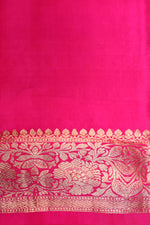 Handwoven Rani Pink Banarasi Katan Silk Co - ord Set