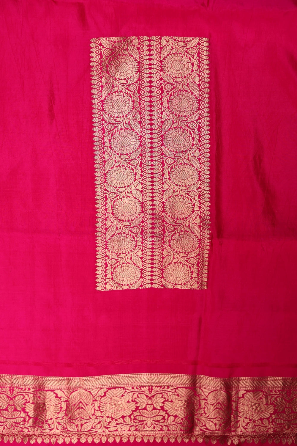 Handwoven Rani Pink Banarasi Katan Silk Co - ord Set