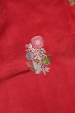Handwoven Hot Red Meenakari Banarasi Katan Soft Silk Saree