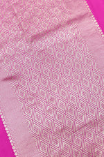 Handwoven Rani Pink Meenakari Banarasi Katan Silk Saree