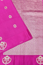Handwoven Rani Pink Meenakari Banarasi Katan Silk Saree