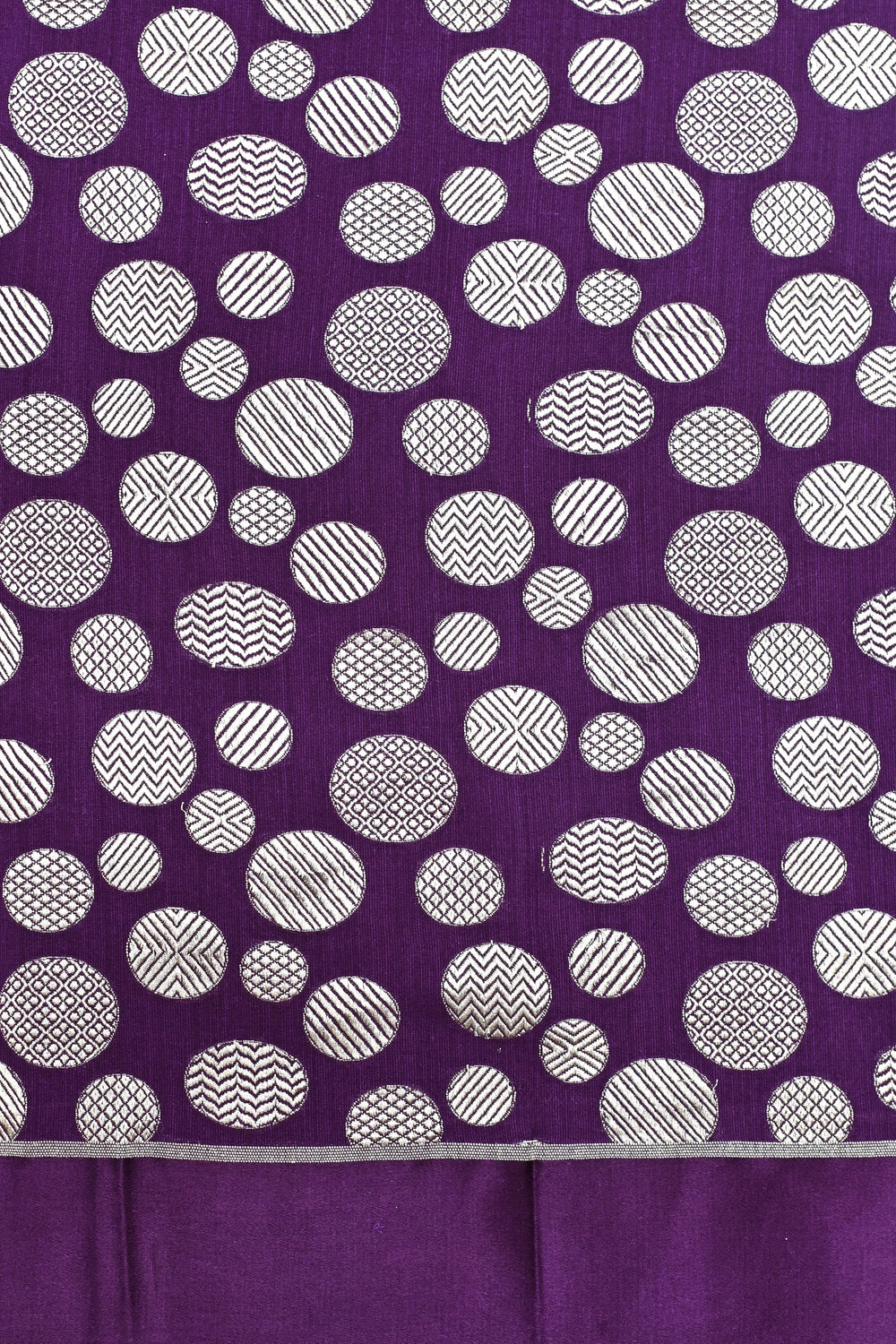 Handwoven Purple Banarasi Tussar Silk Saree