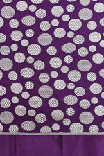 Handwoven Purple Banarasi Tussar Silk Saree