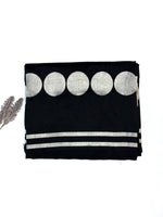 Jade Black Motif Katan Silk Handwoven Banarasi Saree