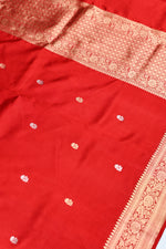 Handwoven Red Banarasi Katan Silk Saree