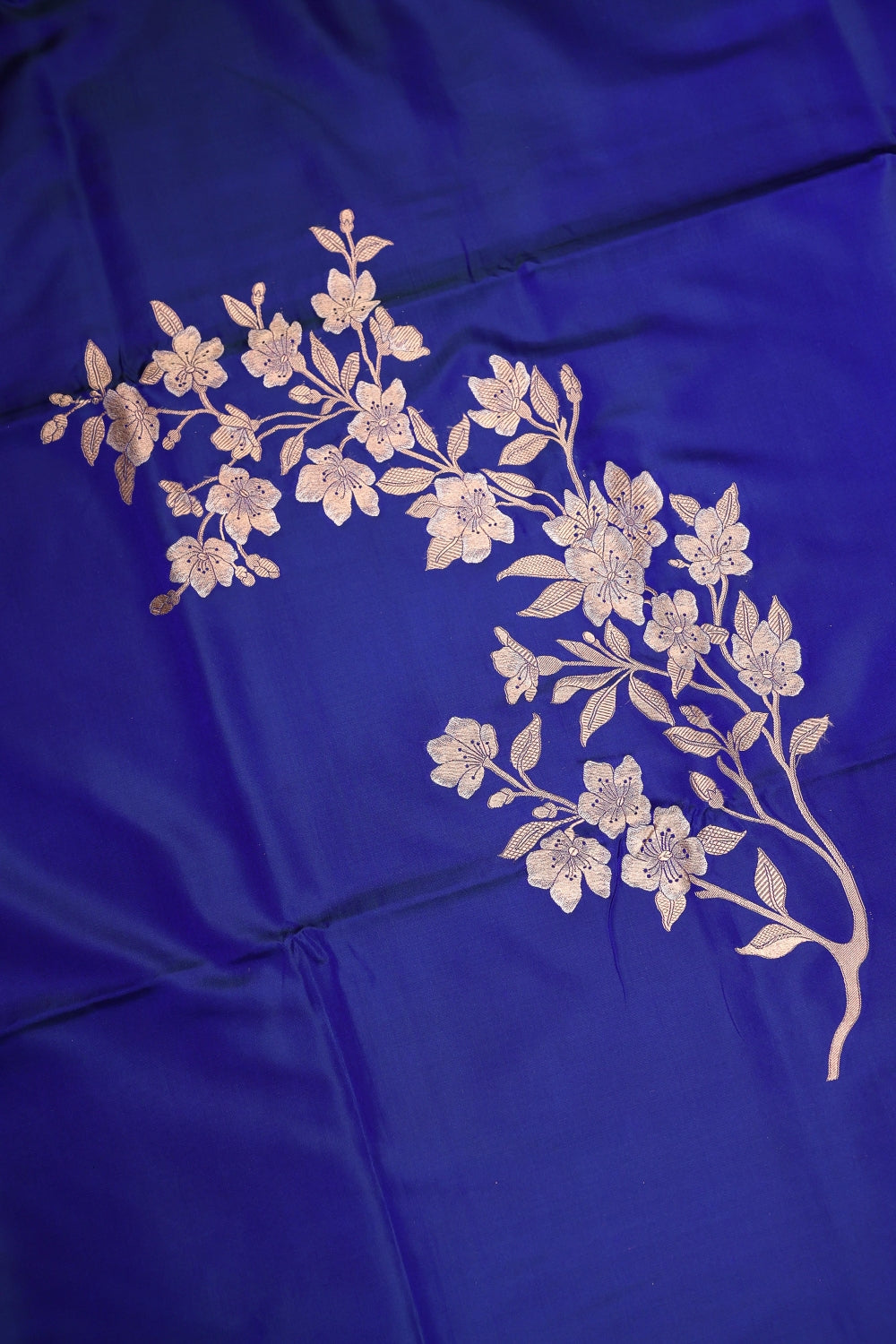 Handwoven Royal Blue Banarasi Katan Silk Co - ord Set