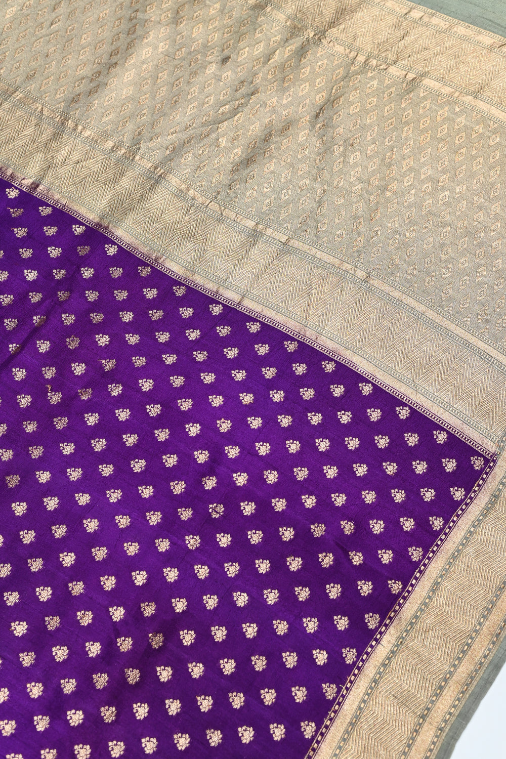 Handwoven Purple Banarasi Uppada Silk Saree