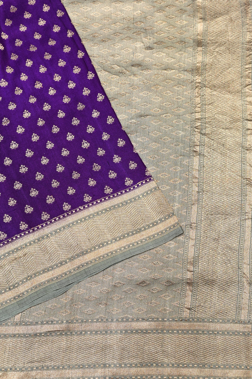 Handwoven Purple Banarasi Uppada Silk Saree
