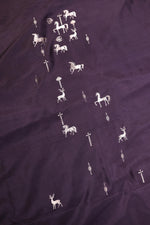 Handwoven Dark Purple Banarasi Katan Silk Co - ord Set