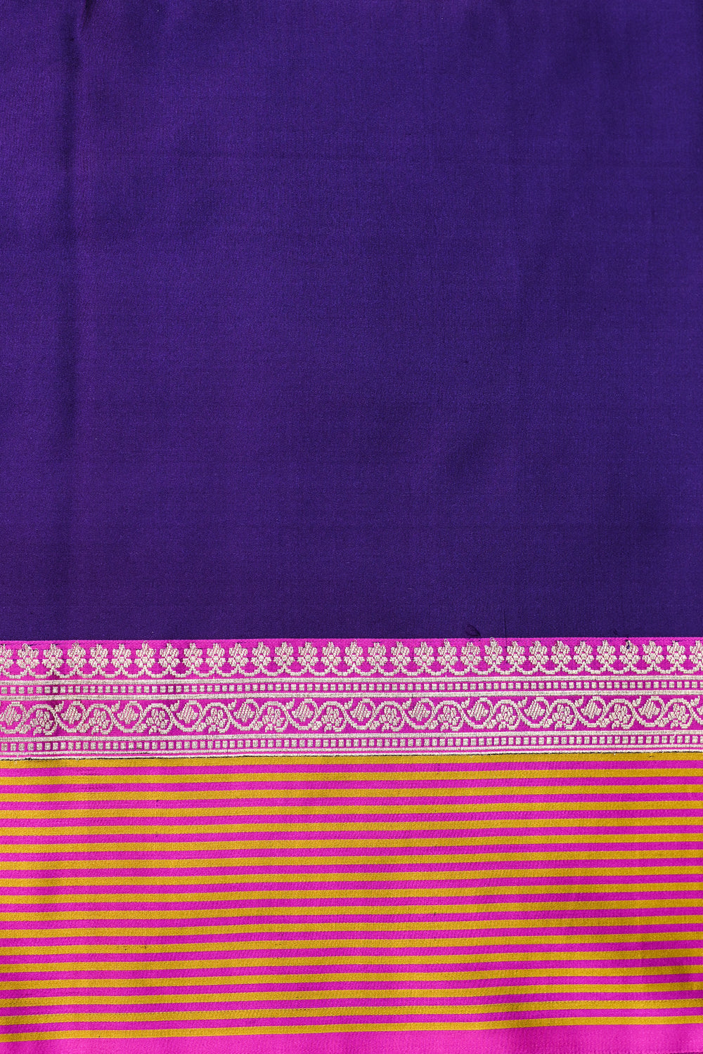 Eggplant Purple Booti Mashru Silk  Handwoven Banarasi Saree
