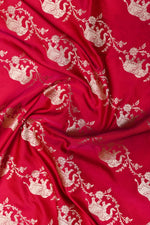 Handwoven Rani Pink Banarasi  Katan Silk Saree