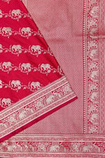 Handwoven Rani Pink Banarasi  Katan Silk Saree