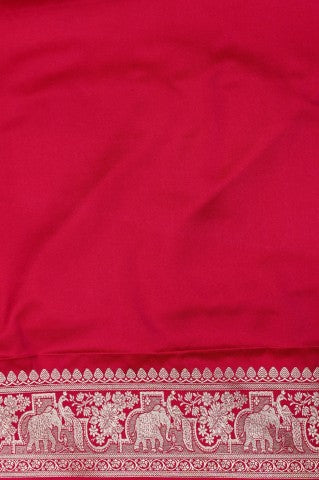 Handwoven Rani Pink Banarasi  Katan Silk Saree