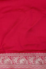 Handwoven Rani Pink Banarasi  Katan Silk Saree