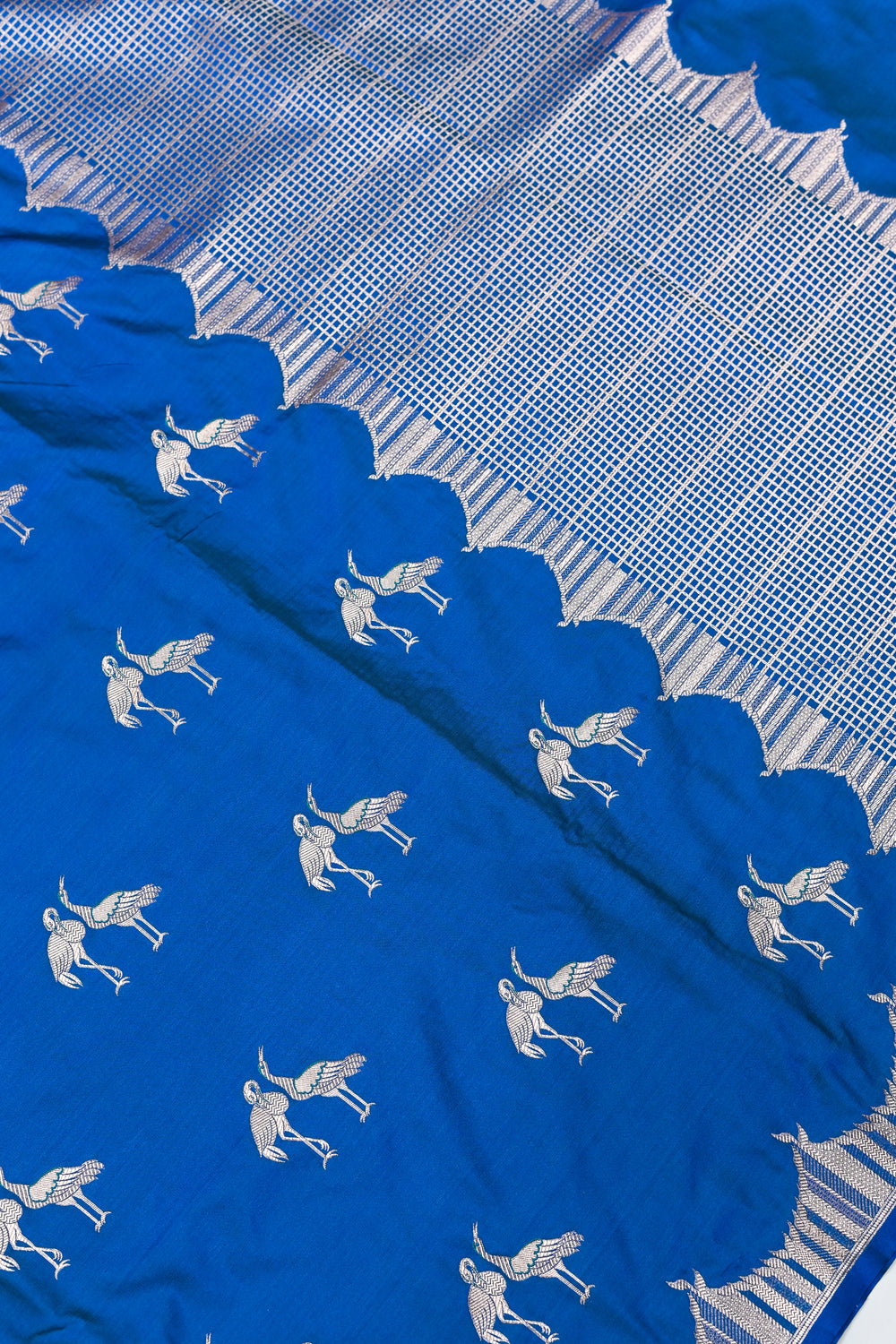 Handwoven Royal Blue Banarasi Katan Silk Saree