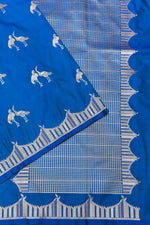 Handwoven Royal Blue Banarasi Katan Silk Saree