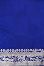Handwoven  Royal Blue Banarasi Katan Silk Saree