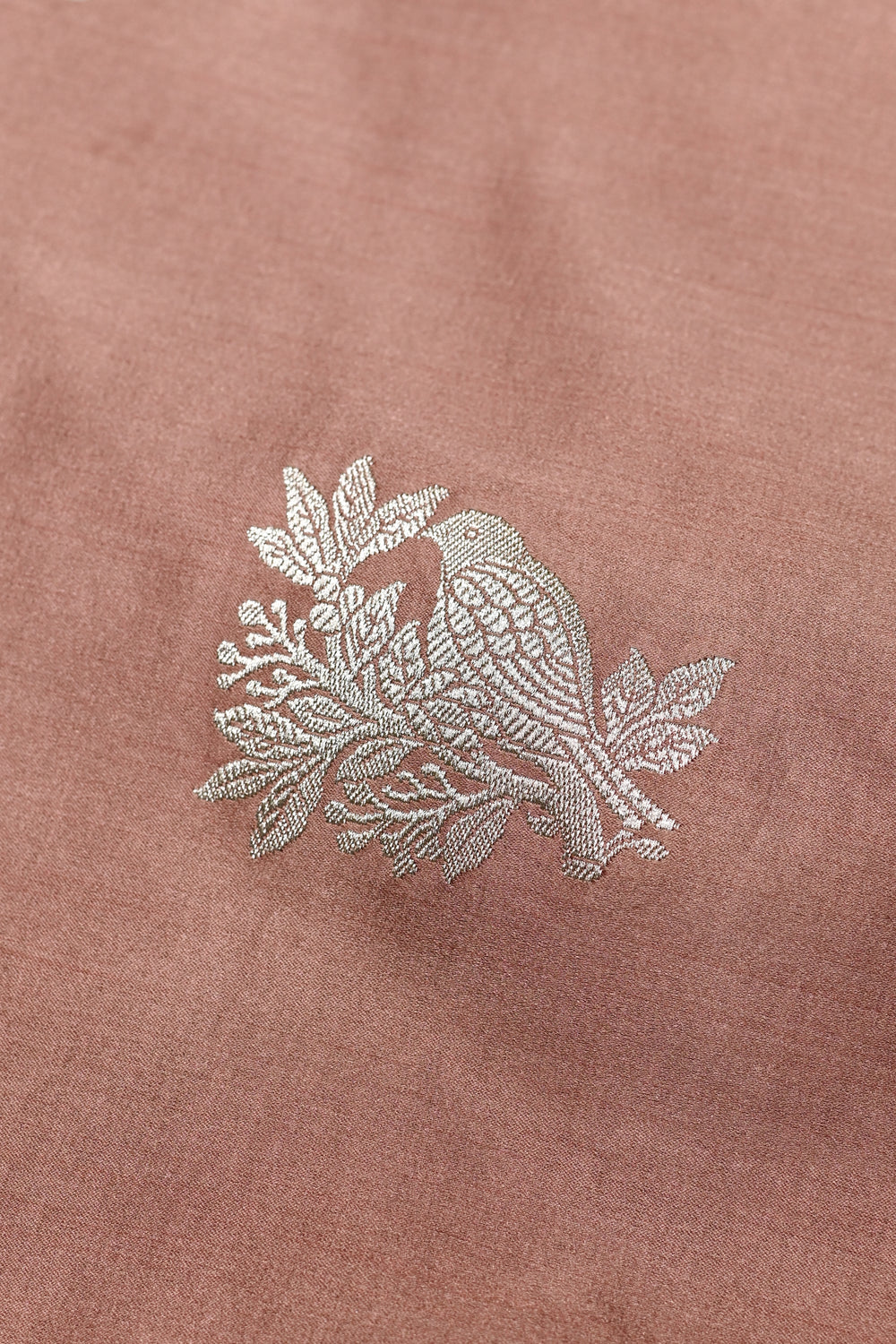 Handwoven Copper Brown Banarasi  Moonga Silk Saree