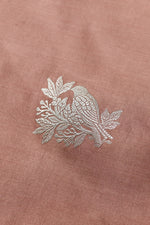 Handwoven Copper Brown Banarasi  Moonga Silk Saree