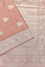 Handwoven Copper Brown Banarasi  Moonga Silk Saree