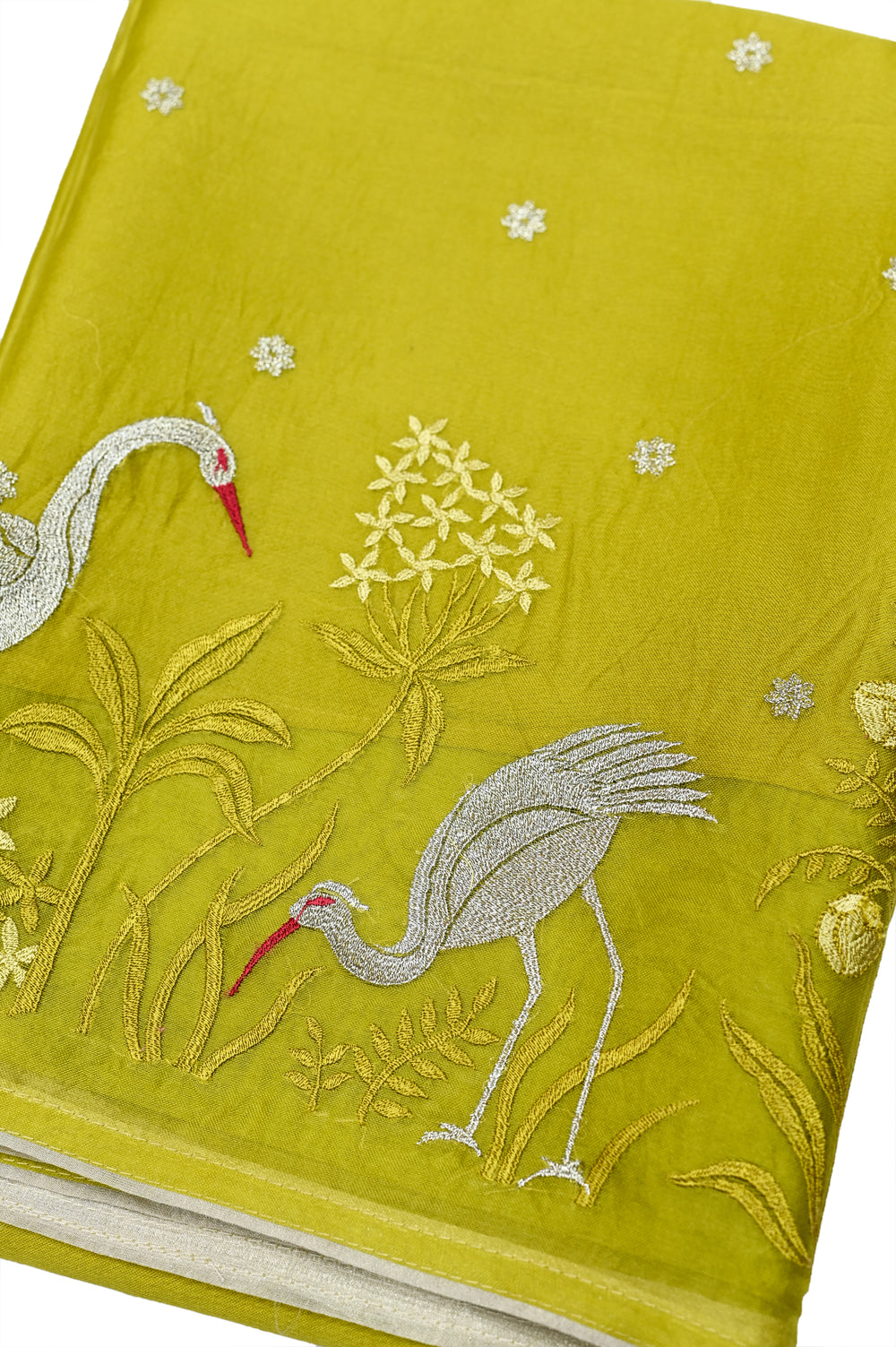 Handwoven Pista Green Banarasi  Organza Silk Suit