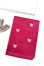 Handwoven Rani Pink Banarasi Katan Silk Saree