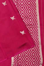 Handwoven Rani Pink Banarasi Katan Silk Saree