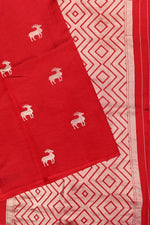 Handwoven Red Banarasi Katan Silk Saree