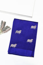 Handwoven Royal Indigo Blue Banarasi Katan Silk Saree