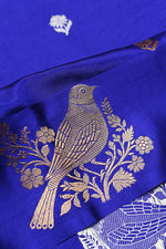 Handwoven Royal Blue Banarasi Katan Silk Saree
