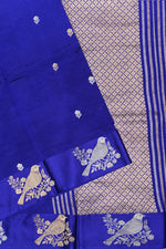 Handwoven Royal Blue Banarasi Katan Silk Saree