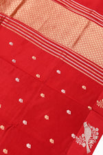 Handwoven Royal Red Banarasi Katan Saree