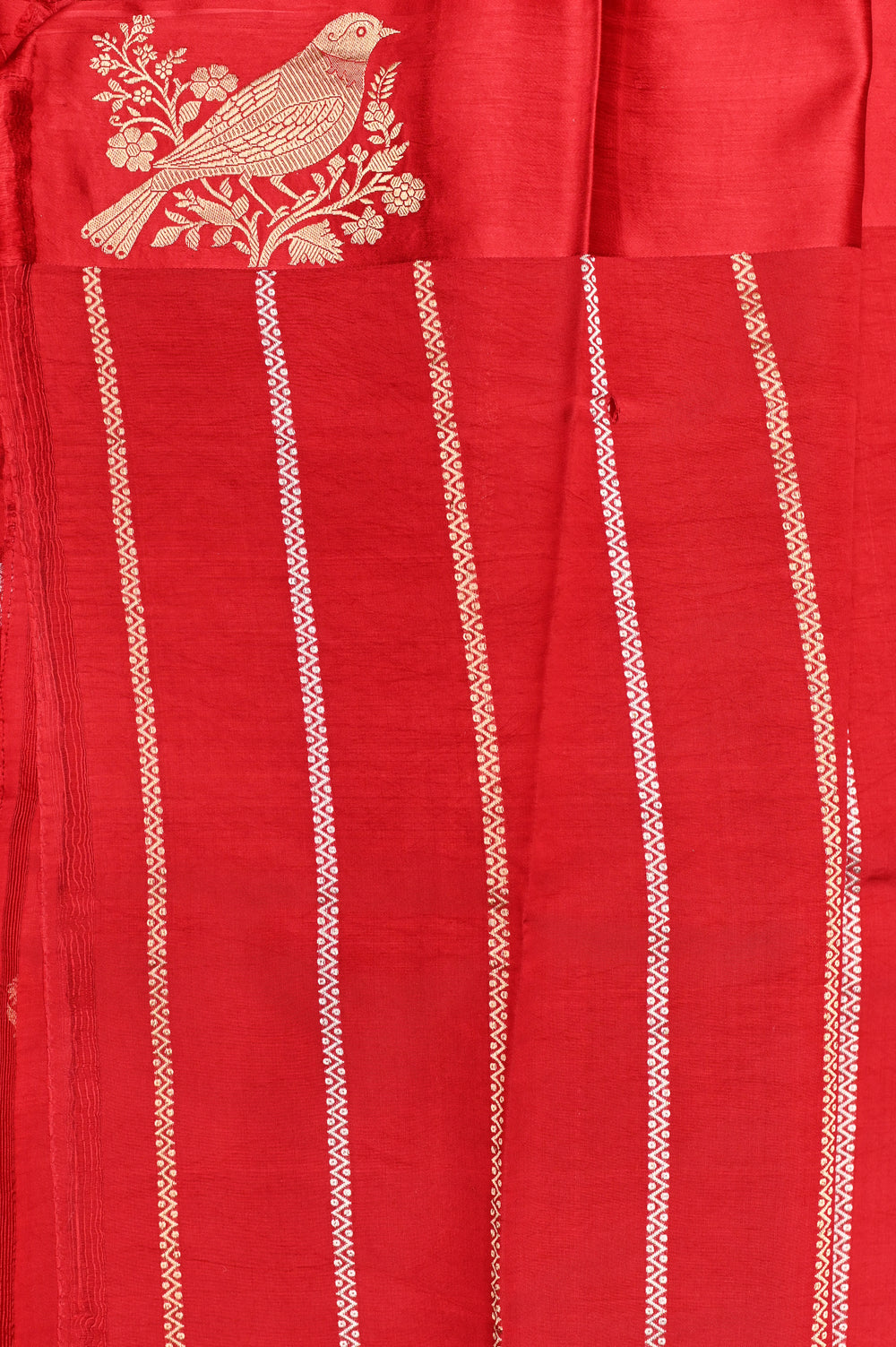 Handwoven Royal Red Banarasi Katan Saree