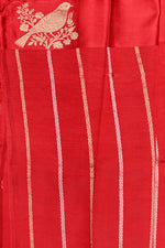 Handwoven Royal Red Banarasi Katan Saree