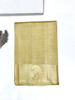 Beidge Tan Motif Katan Silk Handwoven Banarasi Saree
