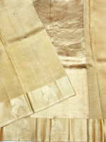 Beidge Tan Motif Katan Silk Handwoven Banarasi Saree