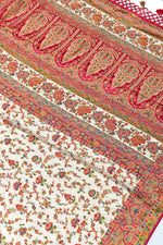 Off White Kalamkari Moonga Silk Blended Saree