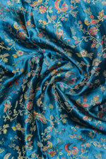 Blue Kalamkari Moonga Silk Blended Saree