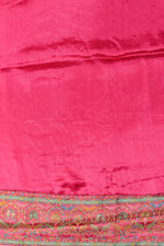 Rani pink Kalamkari Moonga Silk Blended Saree