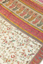 Off White Kalamkari Moonga Silk Blended Saree