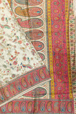 Off White Kalamkari Moonga Silk Blended Saree