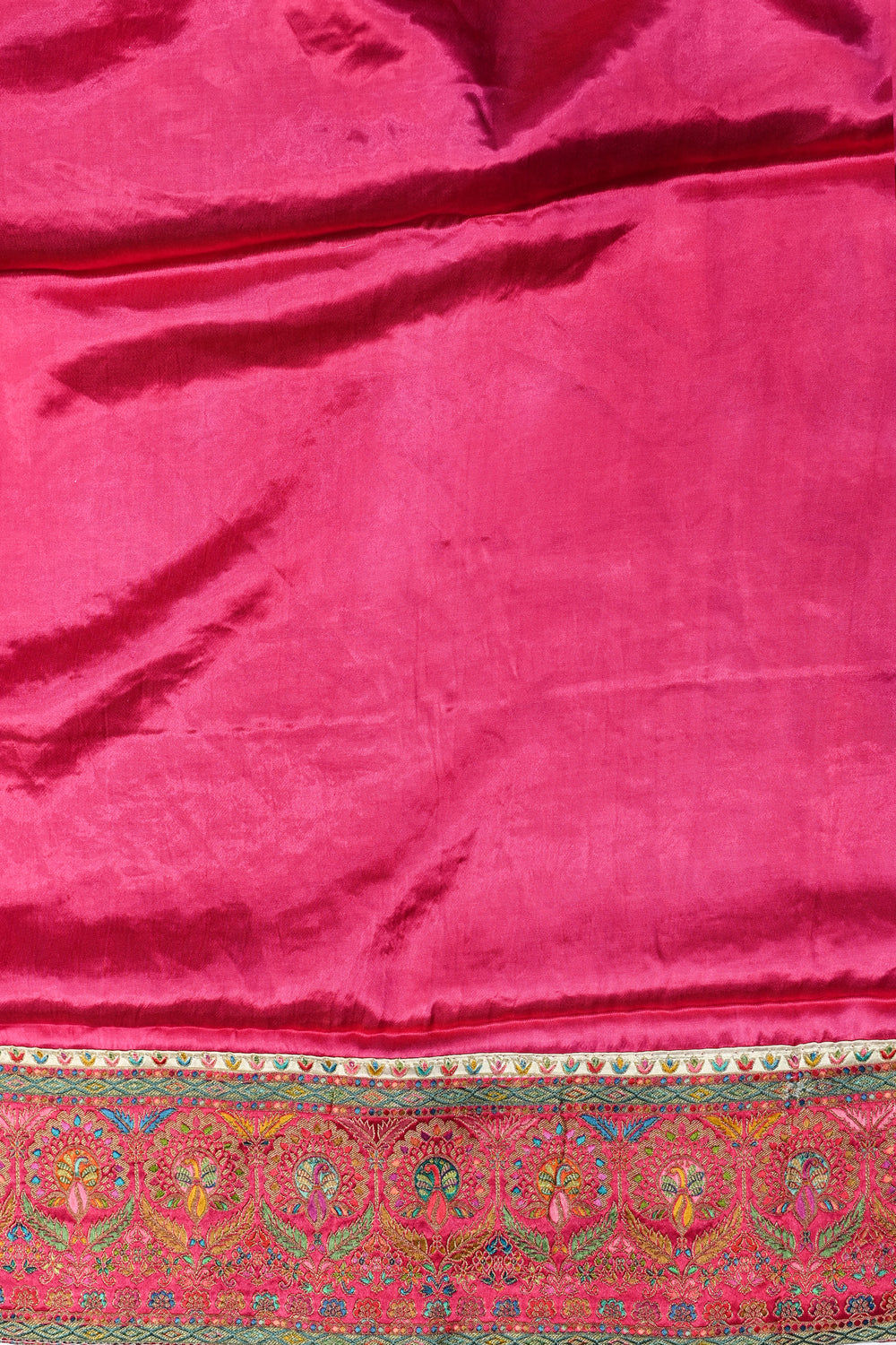 Off White Kalamkari Moonga Silk Blended Saree