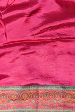 Sky Blue Kalamkari Moonga Silk Blended Saree