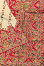 Cream Kalamkari Moonga Silk  Blended Saree