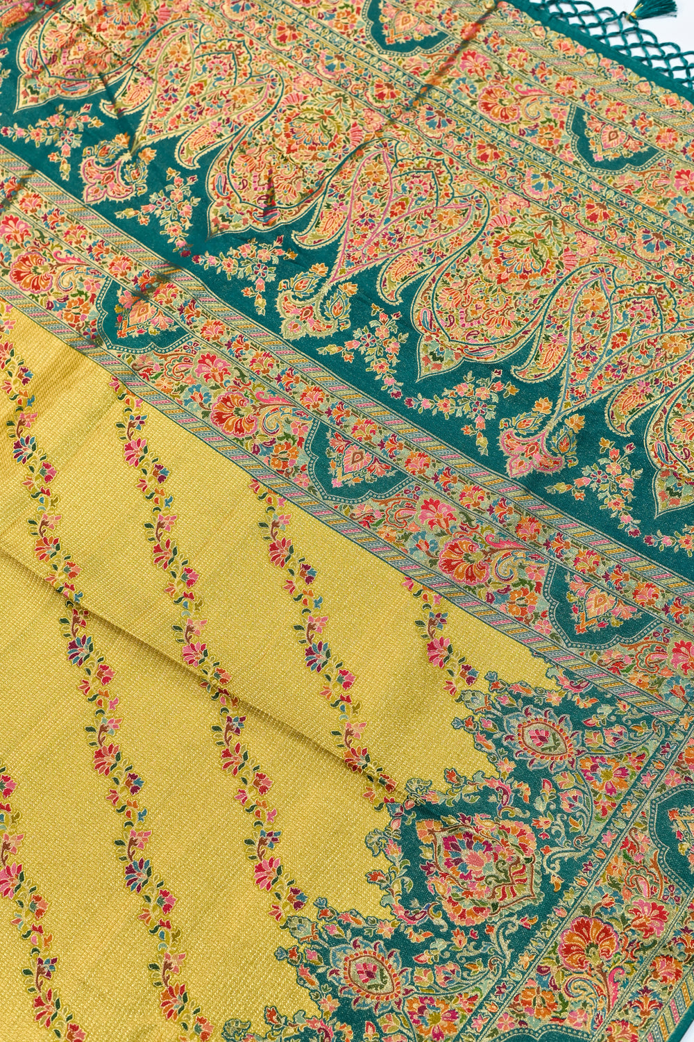 Blue Kalamkari Moonga Silk  Blended Saree